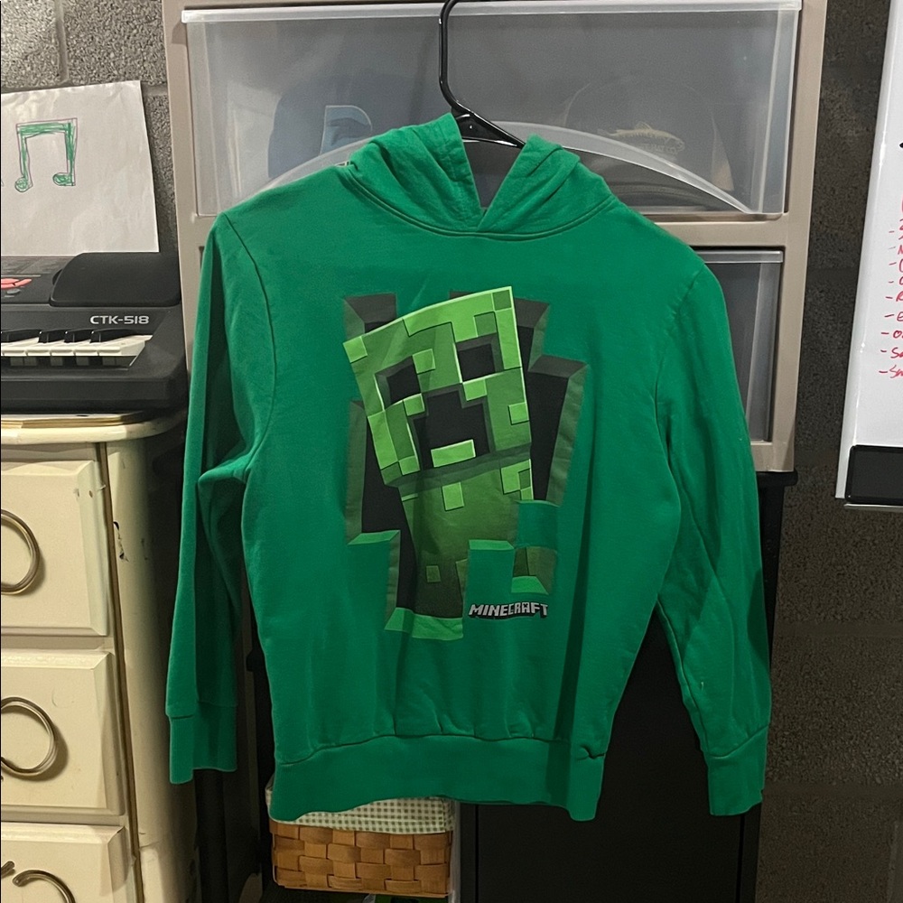 Minecraft Kids Green Creeper Hoodie